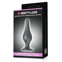 Черная анальная пробка на присоске Pretty Love Sensitive Prostate Plug