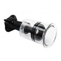 Черная вакуумная помпа для сосков и клитора с винтиком L