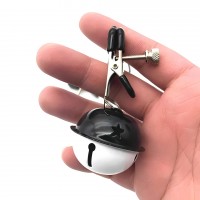 Зажимы для сосков с черно-белыми бубенчиками Зажимы для сосков с черно-белыми бубенчиками