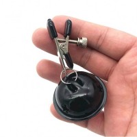 Зажимы для сосков с черно-белыми бубенчиками Зажимы для сосков с черно-белыми бубенчиками