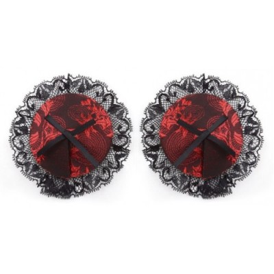 Красно-черные пэстисы с кружевом Красно-черные пэстисы с кружевом