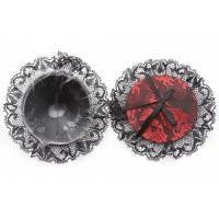 Красно-черные пэстисы с кружевом Красно-черные пэстисы с кружевом