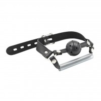 Двойной кляп-шар со сменным пластиковым трензелем