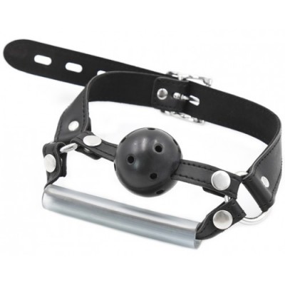 Двойной кляп-шар со сменным пластиковым трензелем