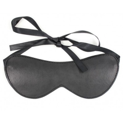 Черная БДСМ маска с лентами Черная БДСМ маска с лентами