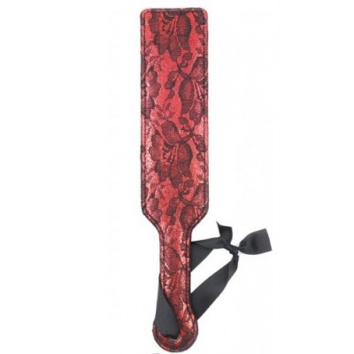 Пэдл красного цвета декорированный кружевом 37 см Пэдл красного цвета декорированный кружевом 37 см