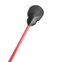 Красно-черный стек с наконечником в виде черепа 70 см