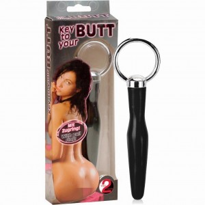 Черная анальная втулка Key to Your Butt