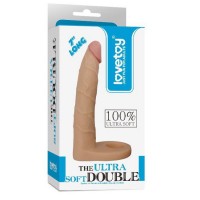 Реалистичная насадка для двойного проникновения The Ultra Soft Double 17 см