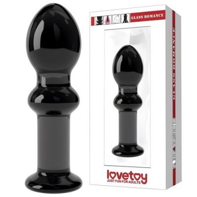 Анальная пробка из стекла Glass Romance черная Анальная пробка из стекла Glass Romance черная