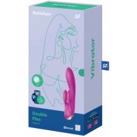 Смарт-вибратор с клиторальным стимулятором Satisfyer Double Flex фиолетовый