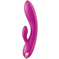 Смарт-вибратор с клиторальным стимулятором Satisfyer Double Flex фиолетовый
