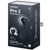 Вакуумно-волновой бесконтактный смарт-стимулятор Satisfyer Pro 2 Generation 3 Connect App Black