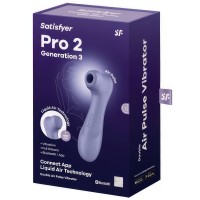 Вакуумно-волновой бесконтактный смарт-стимулятор Satisfyer Pro 2 Generation 3 Connect App Violet