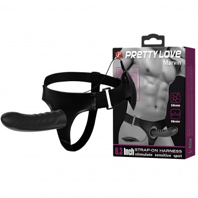 Черный фаллопротез с вибрацией Pretty Love Marvin