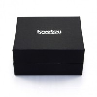 Анальная пробка из стали рифленая с голубым кристаллом Rosebud Classic S