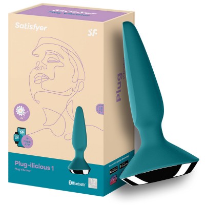 Анальный смарт-стимулятор с вибрацией Satisfyer Plug-ilicious 1 зеленый Анальный смарт-стимулятор с вибрацией Satisfyer Plug-ilicious 1 зеленый