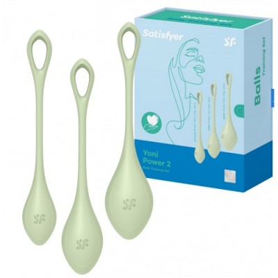 Вагинальные шарики Satisfyer Yoni Power 2 Kegel Balls салатовые