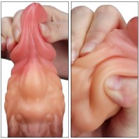 Широкий фаллос с ярко выраженным рельефом и большой головкой Lovetoy Silicone Cock 18 см