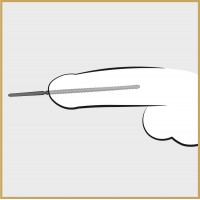 Ребристый уретральный буж Dip Stick Ribbed