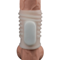 Рельефная вибронасадка на пенис Vibrating Spiral Knights Ring