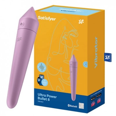 Универсальный смарт-стимулятор Satisfyer Ultra Power Bullet 8 лиловый Универсальный смарт-стимулятор Satisfyer Ultra Power Bullet 8 лиловый