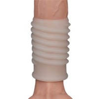 Рельефная вибронасадка на пенис Vibrating Spiral Knights Ring