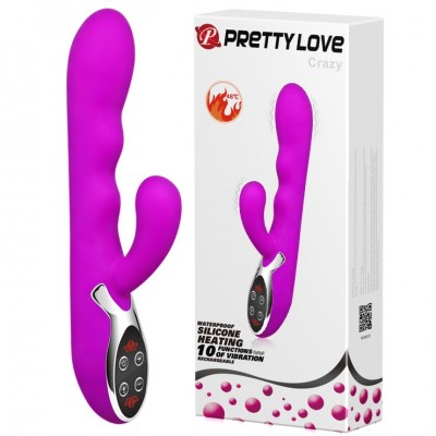 Перезаряжаемый вибратор Pretty Love Crazy с функцией подогрева Перезаряжаемый вибратор Pretty Love Crazy с функцией подогрева