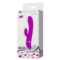 Вибратор с клиторальным стимулятором Pretty Love David Вибратор с клиторальным стимулятором Pretty Love David