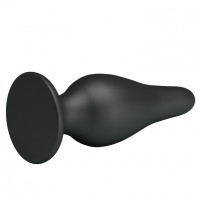 Черная анальная пробка на присоске Pretty Love Sturdy Silicone Anal Plug