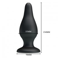 Черная анальная пробка на присоске Pretty Love Sturdy Silicone Anal Plug