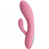 Перезаряжаемый гибкий вибратор-кролик Pretty Love Carol розовый
