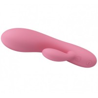 Перезаряжаемый гибкий вибратор-кролик Pretty Love Carol розовый