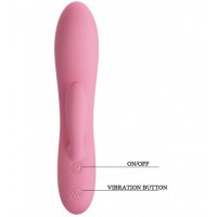 Перезаряжаемый гибкий вибратор-кролик Pretty Love Carol розовый