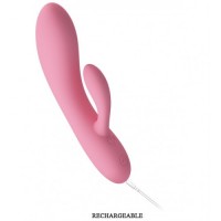 Перезаряжаемый гибкий вибратор-кролик Pretty Love Carol розовый