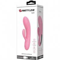 Перезаряжаемый гибкий вибратор-кролик Pretty Love Carol розовый