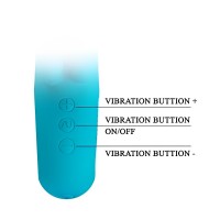 Перезаряжаемый вибратор Pretty Love Chris с клиторальной стимуляцией бирюзовый