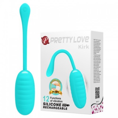 Большое перезаряжаемое виброяйцо Pretty Love Kirk мятное