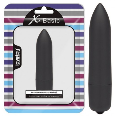 Черная вибропуля X-Basic Bullet Long Lovetoy Черная вибропуля X-Basic Bullet Long Lovetoy