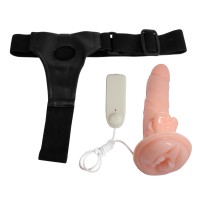 Фаллопротез с клиторальным отростком и вибрацией Ultra Passionate Harness