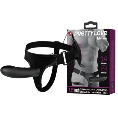 Черный фаллопротез с вибрацией Pretty Love Myron Черный фаллопротез с вибрацией Pretty Love Myron