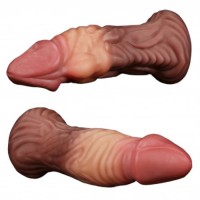 Широкий фаллос с ярко выраженным рельефом и большой головкой Lovetoy Silicone Cock 18 см