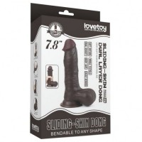 Черный фаллоимитатор на присоске Lovetoy Sliding-Skin Dual Layer Dong 20 см Черный фаллоимитатор на присоске Lovetoy Sliding-Skin Dual Layer Dong 20 см