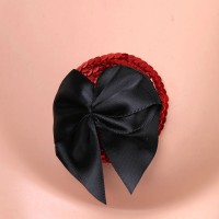 Красные пэстисы с черными бантиками
