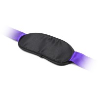 Черная маска на глаза с фиолетовыми лентами Черная маска на глаза с фиолетовыми лентами