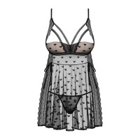 Чувственный бэби-долл из прозрачной сеточки Heartia S/M