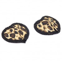 Пэстисы-сердечки с леопардовым принтом