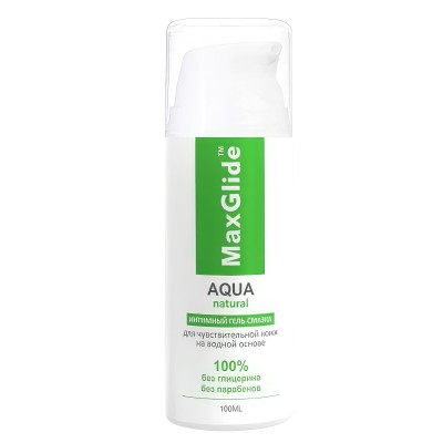 Интимный гель-смазка гиппоалергенный на водной основе MaxGlide Aqua Natural 100 мл