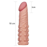 Удлиняющая насадка на пенис X-Tender Penis Sleeve телесная + 5 см