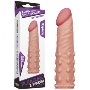 Удлиняющая насадка на пенис X-Tender Penis Sleeve телесная + 5 см